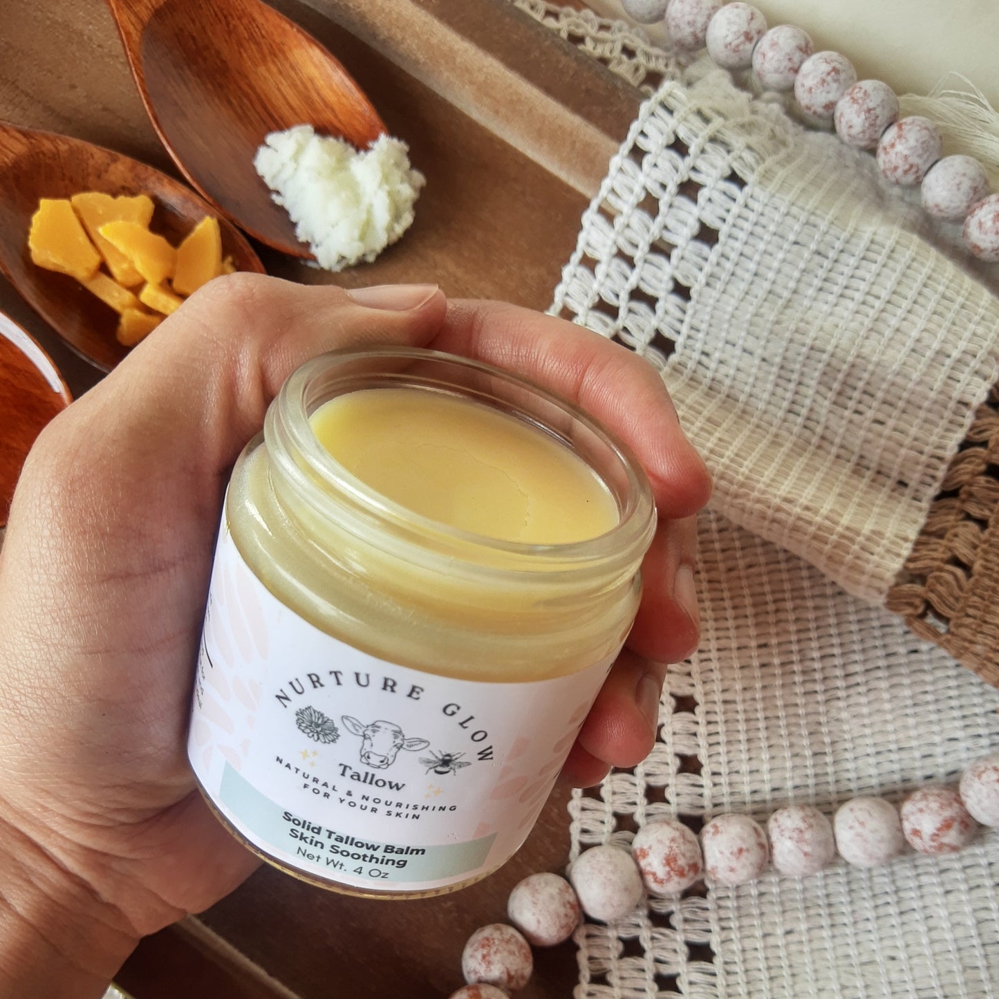 Skin Soothing Essential Oils Tallow Balm Salve